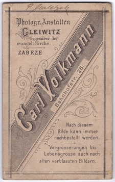 Zdjcie wykonane w Atelier Carl Volkmann.